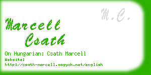 marcell csath business card